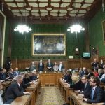 
              Sir Graham Brady, Chairman of the 1922 Committee of Conservative backbenchers, announces that Britain's Prime Minister Boris Johnson has survived an attempt by Tory MPs to oust him as party leader following a confidence vote in his leadership at the Houses of Parliament,  in London, Monday June 6, 2022.  (Stefan Rousseau/PA via AP)
            