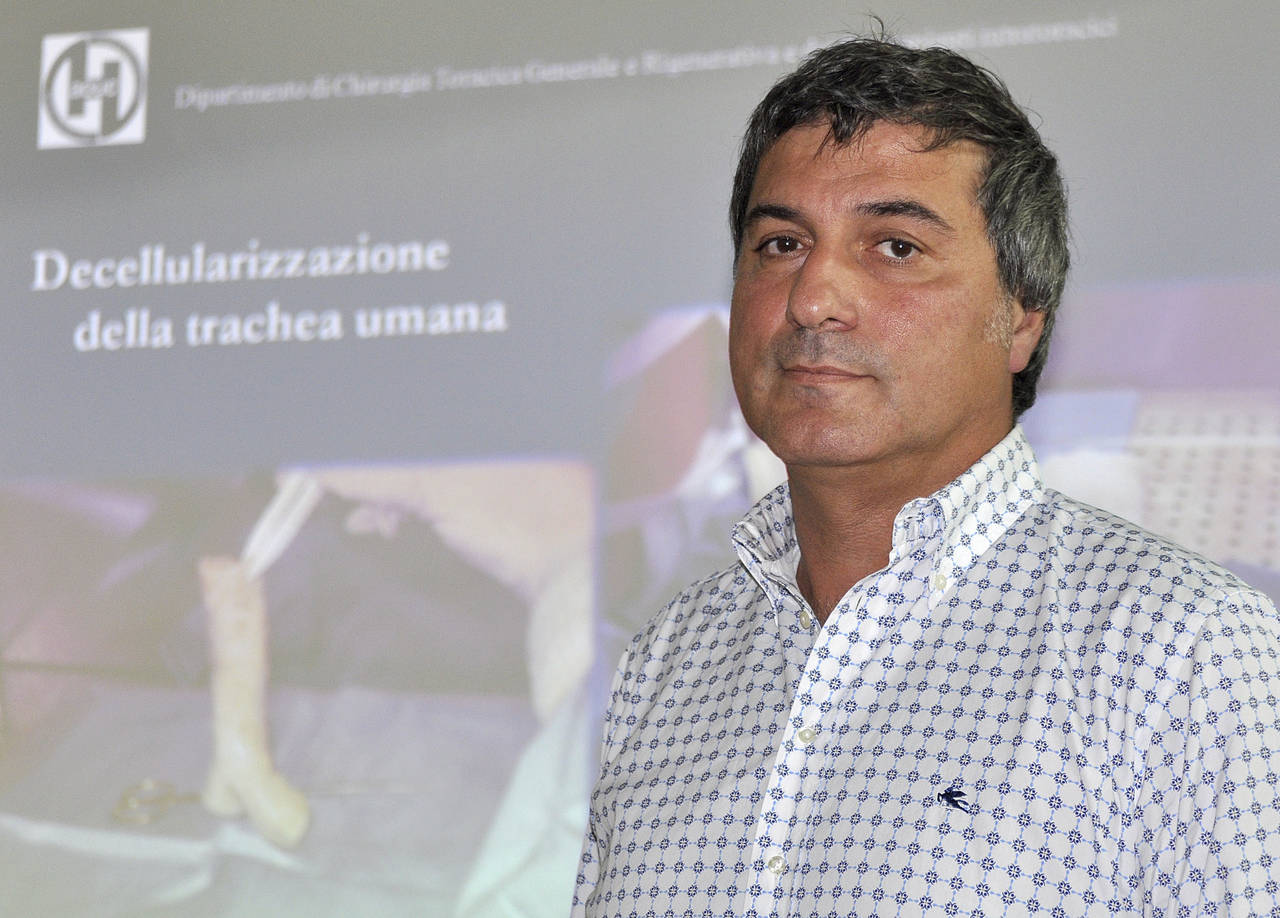 FILE - Dr. Paolo Macchiarini attends a press conference announcing what he called the successful tr...