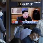 
              People watch a TV showing an image of North Korea leader Kim Jong Un during a news program at the Seoul Railway Station in Seoul, South Korea, Monday, June 13, 2022. Kim and his top deputies have pushed for a crackdown on officials who abuse their power and commit other "unsound and non-revolutionary acts," state media reported Monday, as Kim seeks greater internal unity to overcome a COVID-19 outbreak and economic difficulties. (AP Photo/Ahn Young-joon)
            