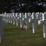 
              General view of headstones in the US cemetery of Colleville-sur-Mer, Normandy, Saturday, June, 4 2022. Several ceremonies will take place to commemorate the 78th anniversary of D-Day that led to the liberation of France and Europe from the German occupation. (AP Photo/Jeremias Gonzales)
            