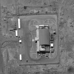 
              This satellite image from Maxar Technologies shows vehicles at the checkout building at Imam Khomeini Space Center southeast of Semnan, Iran on Tuesday, June 14, 2022.  Iran appeared to be readying for a space launch Tuesday as satellite images showed a rocket on a rural desert launch pad, just as tensions remain high over Tehran's nuclear program.  The images from Maxar Technologies showed a launch pad at Imam Khomeini Spaceport in Iran’s rural Semnan province, the site of frequent recent failed attempts to put a satellite into orbit.  (Satellite image ©2022 Maxar Technologies via AP)
            