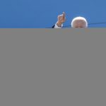 
              President Joe Biden gestures as he boards Air Force One at Andrews Air Force Base, Md., Saturday, June 25, 2022. Biden is traveling to Germany to attend a Group of Seven summit of leaders of the world's major industrialized nations. (AP Photo/Gemunu Amarasinghe)
            