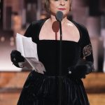 Patti LuPone accepts the award for best featured actress in a musical for "Company" at the 75th annual Tony Awards on Sunday, June 12, 2022, at Radio City Music Hall in New York. (Photo by Charles Sykes/Invision/AP)