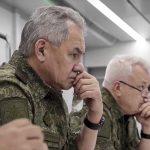 
              In this handout photo taken from video released by Russian Defense Ministry Press Service on Wednesday, July 20, 2022, Russian Defense Minister Sergei Shoigu listens as he inspects Russian troops at an undisclosed location in Ukraine. Shoigu inspected the troops in eastern Ukraine, ordering them to act more aggressively to down Ukrainian drones and prevent Ukraine's army from shelling the areas that have been taken by Russian forces. (Russian Defense Ministry Press Service photo via AP)
            