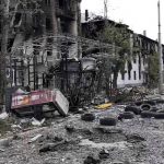 
              In this photo provided by the Luhansk region military administration, damaged residential buildings are seen in Lysychansk, Luhansk region, Ukraine, early Sunday, July 3, 2022. Russian forces pounded the city of Lysychansk and its surroundings in an all-out attempt to seize the last stronghold of resistance in eastern Ukraine's Luhansk province, the governor said Saturday. A presidential adviser said its fate would be decided within the next two days. (Luhansk region military administration via AP)
            