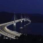 A general view of the newly built Peljesac Bridge in Komarna, southern Croatia, Monday, July 25, 2022. Croatia is marking the opening of a key and long-awaited bridge connecting two parts of the country's Adriatic Sea coastline while bypassing a small part of Bosnia's territory. (AP Photo)