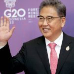 
              South Korean Foreign Minister Park Jin arrives for the G20 Foreign Ministers' Meeting in Nusa Dua on the Indonesian resort island of Bali on July 8, 2022. (Stefani Reynolds/Pool Photo via AP)
            
