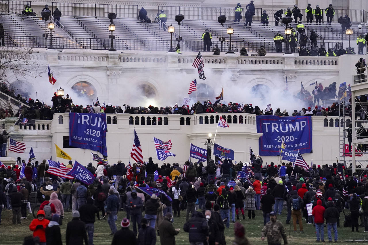 FILE - Violent insurrectionists loyal to President Donald Trump, storm the Capitol, Jan. 6, 2021, i...
