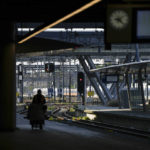 
              Deserted railway platforms are seen at Utrecht central station as train services came to a near standstill in the latest in a series of strikes by railway workers hits the Netherlands, Tuesday, Aug. 30, 2022. Almost the entire Dutch railway network was shut down Tuesday as workers affected by soaring inflation and staff shortages went on strike to demand better pay and working conditions. (AP Photo/Peter Dejong)
            