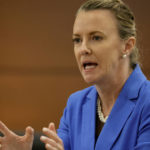 
              Assistant Public Defender Melisa McNeill gives the defense's opening statement during the penalty phase of the trial of Marjory Stoneman Douglas High School shooter Nikolas Cruz at the Broward County Courthouse in Fort Lauderdale on Monday, Aug. 22, 2022. Cruz previously plead guilty to all 17 counts of premeditated murder and 17 counts of attempted murder in the 2018 shootings. (Amy Beth Bennett/South Florida Sun Sentinel via AP, Pool)
            