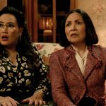 This image released by Universal Pictures shows Tia Carrere, left, and Lydia Gaston in "Easter Sunday." (Ed Araquel/Universal Pictures via AP)