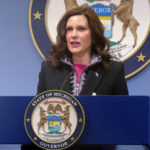 
              FILE - Michigan Gov. Gretchen Whitmer speaks at a news conference on March 11, 2022, at the governor's office in Lansing, Mich. Two men accused of crafting a plan to kidnap Whitmer in 2020 and ignite a national rebellion are facing a second trial with jury selection starting Tuesday, Aug. 9, 2022, months after a jury couldn't reach a verdict on the pair while acquitting two others in the case. (AP Photo/David Eggert, File)
            