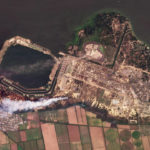 This composite of satellite images taken by Planet Labs PBC shows smoke rising from fires at the Zaporizhzhia nuclear power plant in southeastern Ukraine on Wednesday, Aug. 24, 2022. A team from the U.N.'s International Atomic Energy Agency is expected to visit the Russian-occupied Zaporizhzhia nuclear plant in Ukraine soon but more shelling was reported in the area overnight Friday, Aug. 26, 2022. (Planet Labs PBC via AP)