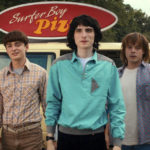 
              This image released by Netflix shows, from left, Millie Bobby Brown as Eleven, Noah Schnapp as Will Byers, Finn Wolfhard as Mike Wheeler, Charlie Heaton as Jonathan Byers, and Eduardo Franco as Argyle in "Stranger Things." This summer has been a breakthrough for streaming, with the time viewers spent with services like Netflix and Hulu outpacing broadcast and cable television networks in July for the first month ever. (Netflix via AP)
            