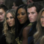
              FILE - U.S. tennis player Serena Williams, center right, Britain's tennis player Andy Murray, second from right, Kim Sears, right, and U.S. actress Sarah Jessica Parker, center left, watches the Burberry Prorsum show with Britain's Alexa Chung, left, during London Fashion Week, Tuesday, Sept. 21, 2010, in London. After nearly three decades in the public eye, few can match Serena Williams' array of accomplishments, medals and awards. Through it all, the 23-time Grand Slam title winner hasn't let the public forget that she's a Black American woman who embraces her responsibility as a beacon for her people. (AP Photo/Alastair Grant, File)
            