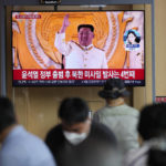 
              A TV screen showing a news program reporting about North Korea's missile launch with a file footage of North Korean leader Kim Jong Un, is seen at the Seoul Railway Station in Seoul, South Korea, Wednesday, Aug. 17, 2022. South Korean President Yoon Suk Yeol said Wednesday his government has no plans to pursue its own nuclear deterrent in the face of growing North Korean nuclear weapons capabilities, even as the North fired two suspected cruise missiles toward the sea in the latest display of an expanding arsenal. (AP Photo/Lee Jin-man)
            