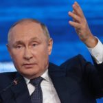 
              Russian President Vladimir Putin gestures as he speaks during a plenary session at the Eastern Economic Forum in Vladivostok, Russia, Wednesday, Sept. 7, 2022. (Sergei Bobylev, Sputnik, Kremlin Pool Photo via AP)
            