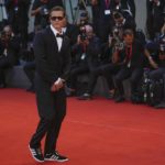 
              Brad Pitt poses for photographers upon arrival at the premiere of the film 'Blonde' during the 79th edition of the Venice Film Festival in Venice, Italy, Thursday, Sept. 8, 2022. (AP Photo/Domenico Stinellis)
            
