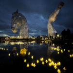 
              A service of reflection is held to honor the late Queen Elizabeth II at The Kelpies in Falkirk, Scotland, Sunday, Sept. 18, 2022. (Lesley Martin/PA via AP)
            