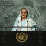 
              Prime Minister of Bangladesh Sheikh Hasina addresses the 77th session of the United Nations General Assembly at U.N. headquarters, Friday, Sept. 23, 2022. (AP Photo/Jason DeCrow)
            