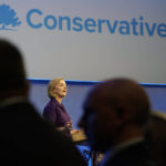 
              British lawmaker Liz Truss speaks after winning the Conservative Party leadership contest at the Queen Elizabeth II Centre in London, Monday, Sept. 5, 2022. Liz Truss will become Britain's new Prime Minister after an audience with Britain's Queen Elizabeth II on Tuesday Sept. 6. (AP Photo/Alberto Pezzali)
            