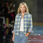 
              Kate Moss wears a creation as part of the Bottega Veneta women's Spring Summer 2023 collection presented in Milan, Italy, Saturday, Sept. 24, 2022. (AP Photo/Antonio Calanni)
            