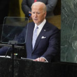 
              President Joe Biden addresses the 77th session of the United Nations General Assembly on Wednesday, Sept. 21, 2022, at the U.N. headquarters. (AP Photo/Evan Vucci)
            