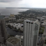 
              In this aerial image, the city of Tampa, Fla., is seen Monday, Sept. 26, 2022. Hurricane Ian was growing stronger as it barreled toward Cuba on a track to hit Florida's west coast as a major hurricane as early as Wednesday. It's been more than a century since a major storm like Ian has struck the Tampa Bay area, which blossomed from a few hundred thousand people in 1921 to more than 3 million today. (DroneBase via AP)
            