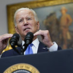 
              President Joe Biden speaks about the ongoing federal response efforts for Hurricane Ian from the Roosevelt Room at the White House in Washington, Friday, Sept. 30, 2022. (AP Photo/Susan Walsh)
            