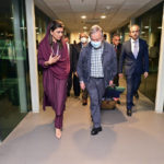 
              In this handout photo released by Pakistan Foreign Ministry Press Service, U.N. Secretary-General Antonio Guterres, center, is received on his arrival by Deputy Foreign Minister Hina Rabbani Khar, left, in the airport in Islamabad, Pakistan, Friday, Sept. 9, 2022. Guterres appealed to the world to help Pakistan after arriving in the country Friday to see damage from the record floods that have killed hundreds and left more than half a million people homeless and living in tents under the open sky. (Pakistan Foreign Ministry Press Service via AP)
            