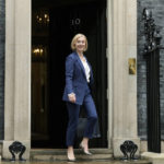 
              British Prime Minister Liz Truss leaves Downing Street to attend her first Prime Minister's Questions at the Houses of Parliament, in London, Wednesday, Sept. 7, 2022. (AP Photo/Frank Augstein)
            
