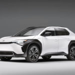 
              This photo provided by Toyota shows the 2022 Toyota bZ4X, a small electric SUV with an EPA-estimated range of up to 252 miles. (Courtesy of Toyota Motor Sales U.S.A. via AP)
            