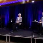 
              FILE - Republican candidate Christine Drazan, left, and Democratic candidate Tina Kotek, middle, listen to unaffiliated candidate Betsy Johnson speak during the gubernatorial debate hosted by Oregon Newspaper Publishers Association at Mount Hood Oregon Resort in Welches, Ore., July 29, 2022. Oregon is typically known as a bastion of west coast liberalism, where Democrats are easily elected and a Republican hasn’t served as governor since the 1980s. But with an unusually competitive three-way contest this fall, Democrats’ candidate doesn’t seem so assured of winning.  (Jaime Valdez/Pamplin Media Group via AP, Pool, File)
            