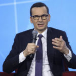 
              Polish Prime Minister Mateusz Morawiecki participates in a panel discussion at the Warsaw Security Forum in Warsaw, Poland, Tuesday, Oct. 4, 2022. (AP Photo/Michal Dyjuk)
            