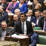 
              In this handout photo provided by UK Parliament, Britain's Prime Minister Rishi Sunak speaks during Prime Minister's Questions in the House of Commons in London, Wednesday, Oct. 26, 2022. (Jessica Taylor/UK Parliament via AP)
            