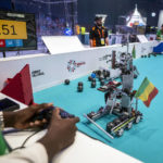 
              Robots from different teams compete during the 6th edition of the First Global Robotics Challenge in Geneva, Switzerland, Saturday, Oct. 15, 2022. (Martial Trezzini/Keystone via AP)
            