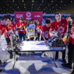 
              Teams from different countries present their robots before the competition, during the 6th edition of the First Global Robotics Challenge in Geneva, Switzerland, Saturday, Oct. 15, 2022. (Martial Trezzini/Keystone via AP)
            