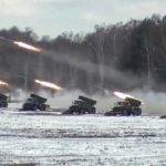 
              FILE - In this photo taken from video and released by the Russian Defense Ministry Press Service on Friday, Feb. 4, 2022, multiple rocket launchers fire during the Belarusian and Russian joint military drills at Brestsky firing range, Belarus. As Russia bombarded Ukraine this week, military observers were left wondering about how many and what types of missiles Russia still has in its arsenal. In other words, how long can the Kremlin keep up the barrage? (Russian Defense Ministry Press Service via AP, File)
            