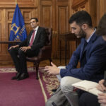 
              FILE - Paulo Abrao, Executive Secretary of the Inter-American Commission on Human Rights (CIDH), left, meets with Chilean Supreme Court President Haroldo Brito, not in picture, in Santiago, Chile, Nov. 18, 2019. According to an administrative ruling on Oct. 24, 2022 by the Organization of American States' (OAS) top review panel, OAS Secretary General Luis Almagro unfairly maligned the reputation of the Brazilian lawyer who he abruptly fired as the region’s top human rights watchdog.  (AP Photo/Esteban Felix, File)
            