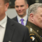 
              Chairman of the Joint Chiefs of Staff Gen. Mark Milley attends a meeting of NATO defense ministers in the Ukraine Defense Contact Group format at NATO headquarters in Brussels, Wednesday, Oct. 12, 2022. (AP Photo/Olivier Matthys)
            