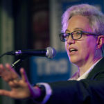 
              FILE - Democratic gubernatorial candidate Tina Kotek speaks to supporters in Portland, Ore., after she won Oregon's Democratic primary election on May 17, 2022. Oregon is typically known as a bastion of West Coast liberalism where Democrats are easily elected and a Republican hasn’t served as governor since the 1980s. But with an unusually competitive three-way contest this fall, the Democratic candidate doesn’t seem so assured of winning.   (AP Photo/Craig Mitchelldyer, File)
            