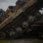 
              Destroyed Russian equipment is seen placed in an area at the recaptured town of Lyman, Ukraine, Tuesday, Oct. 11, 2022. (AP Photo/Francisco Seco)
            