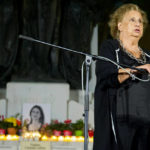 
              Maria Falcone, sister of Giovanni Falcone killed by the Sicilian Mafia in May 1992, delivers her speech during a gathering to remember Daphne Caruana Galizia, at La Valletta, in Malta. Malta is marking the fifth anniversary of the car bomb slaying of the investigative journalist. It comes just two days after two key suspects reversed course and pleaded guilty to murder of Daphne Caruana Galizia on the first day of their trial. (AP Photo/Rene' Rossignaud)
            
