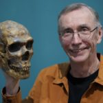 
              Swedish scientist Svante Paabo poses with a replica of a Neanderthal skeleton at the Max Planck Institute for Evolutionary Anthropology in Leipzig, Germany, Monday, Oct. 3, 2022. Swedish scientist Svante Paabo was awarded the 2022 Nobel Prize in Physiology or Medicine for his discoveries on human evolution. (AP Photo/Matthias Schrader)
            
