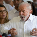 
              Former Brazilian President Luiz Inacio Lula da Silva, who is running for president again, speaks after voting in a presidential run-off in Sao Paulo, Brazil, Sunday, Oct. 30, 2022. (AP Photo/Andre Penner)
            