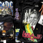 
              A vendor at a bus station arranges a T-shirt featuring Brazil's former President Luiz Inacio Lula da Silva, who is running for president again, the day after the presidential elections that lead to a second round in Brasilia, Brazil, Monday, Oct. 3, 2022. The second round of the Brazilian elections takes place Oct. 30. (AP Photo/Eraldo Peres)
            