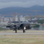 
              In this image taken from video, South Korean Air Force's F15K fighter jet takes off Tuesday, Oct. 4, 2022, in an undisclosed location in South Korea. South Korea says North Korea flew 12 warplanes near their mutual border on Thursday, Oct. 6, 2022, prompting South Korea to scramble 30 military planes in response. (South Korean Defense Ministry via AP)
            
