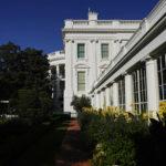 
              The White House and the Jacqueline Kennedy Garden are seen during the White House Fall Garden Tour in Washington, Saturday, Oct. 8, 2022. (AP Photo/Carolyn Kaster)
            