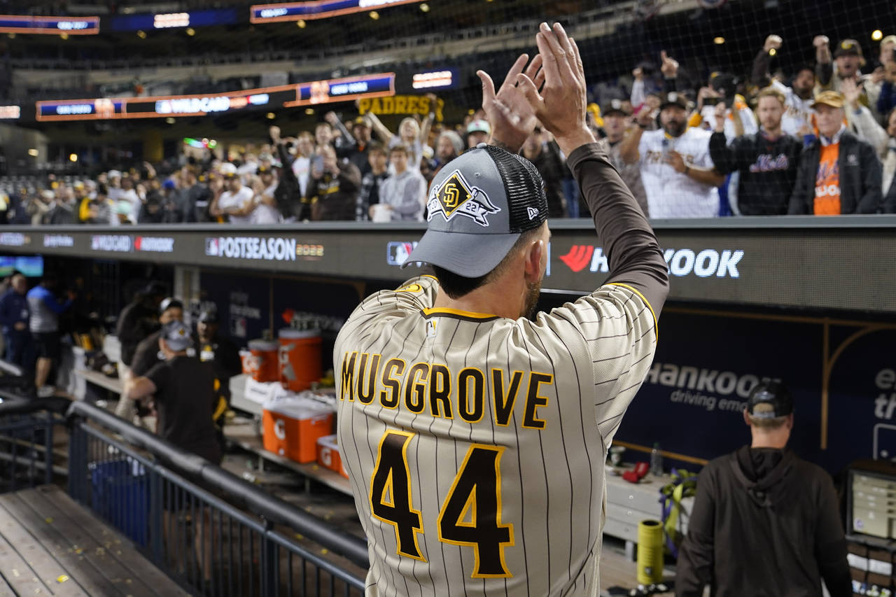 Umps check Padres pitcher Musgrove's ears for sticky stuff