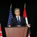 
              Secretary of State Antony Blinken, speaks during a joint press conference following bilateral talks with Canadian Minister of Foreign Affairs Melanie Joly in Ottawa, Thursday, Oct. 27, 2022. (Sean Kilpatrick/The Canadian Press via AP)
            